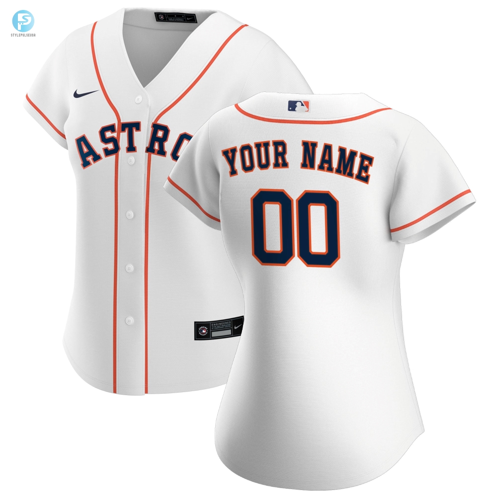 Rock The Stros Look Custom Womens Jersey  White  Wild