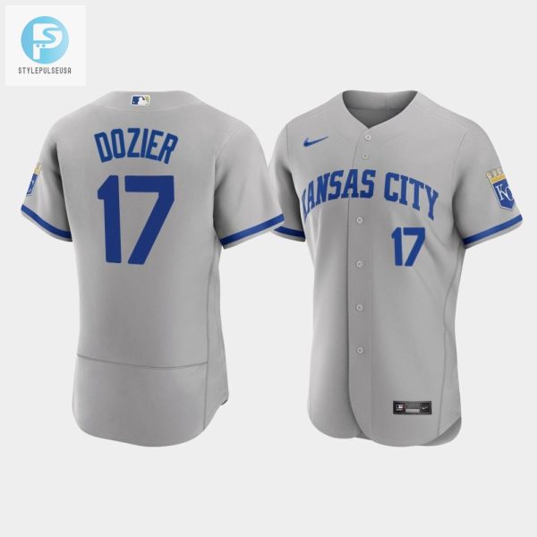 Get A Dozier Sport Hunter 17 Kc Royals Road Jersey Lol Gray stylepulseusa 1