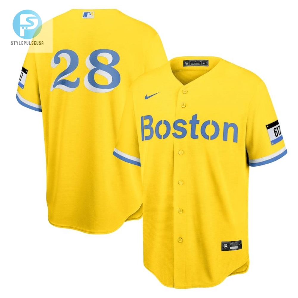 Hit A Home Run In Style Jd Martinez Goldblue Sox Jersey