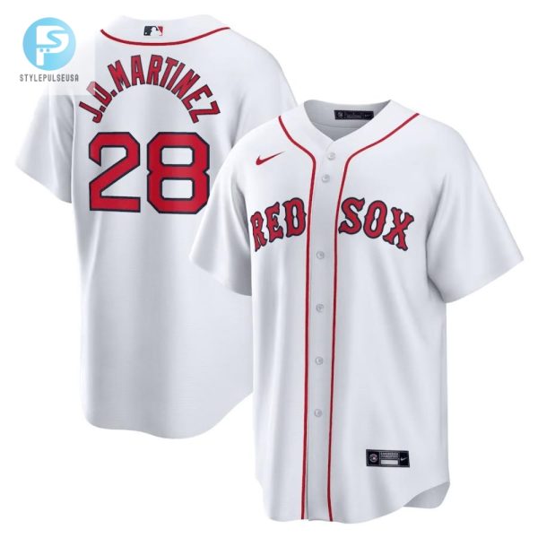 Hit A Home Run In Style J.D. Martinez Red Sox Jersey White stylepulseusa 1