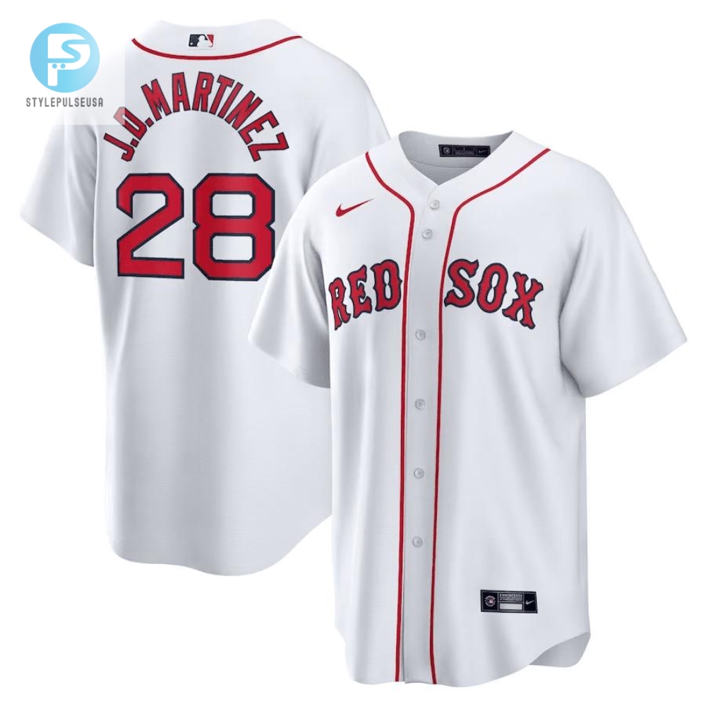 Hit A Home Run In Style J.D. Martinez Red Sox Jersey  White