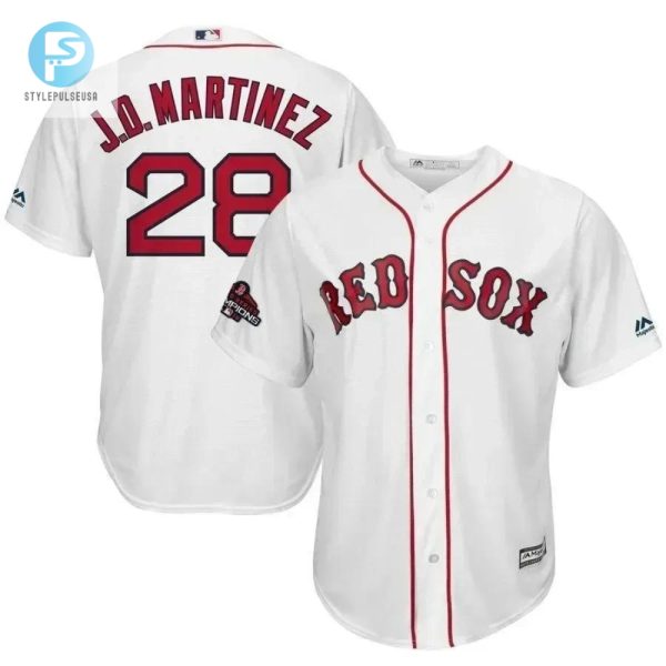 Get Jazzy In J.D.S 2018 Sox Champs Jersey White Witty stylepulseusa 1