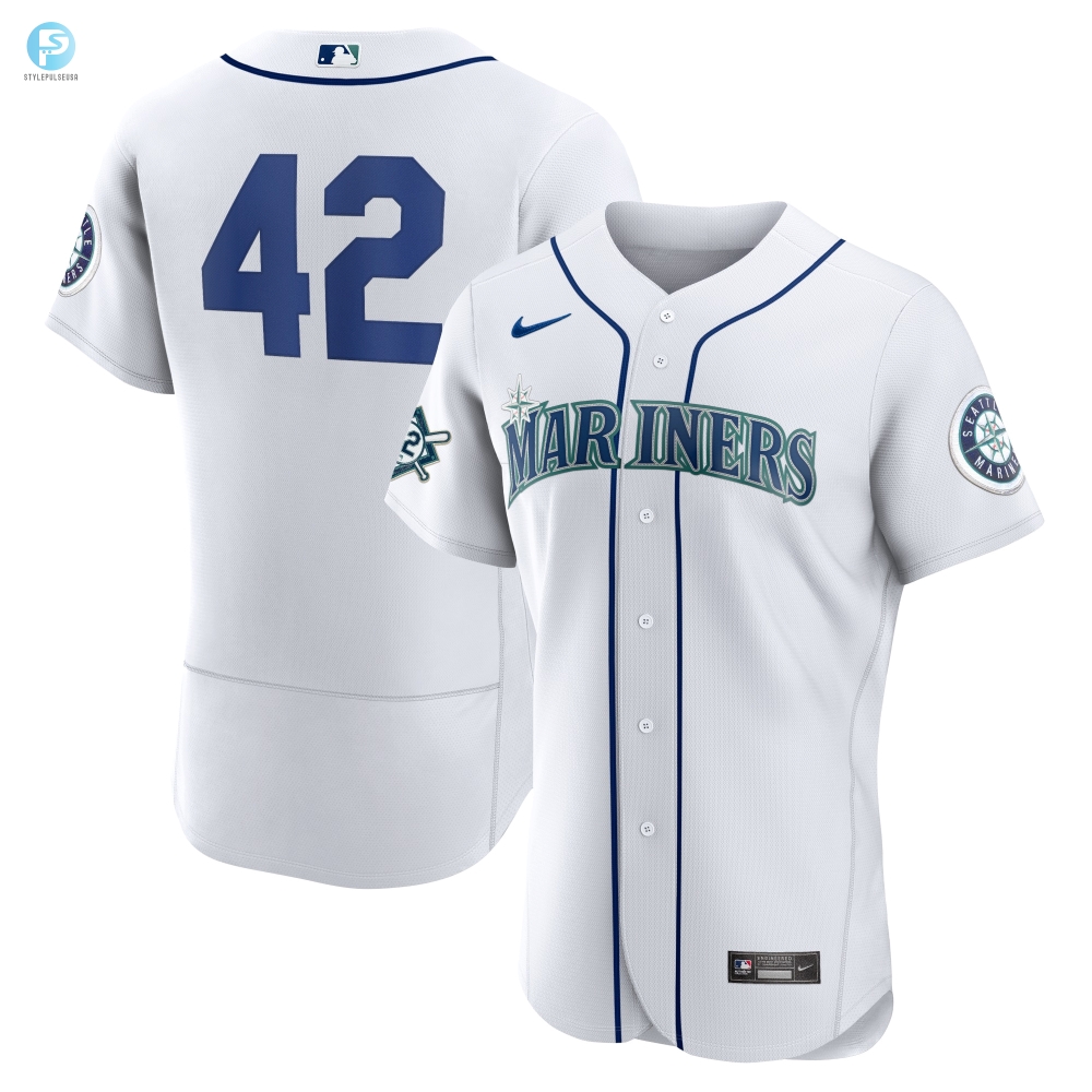 Steal Home In Style Jackie Robinson Mariners Jersey  White