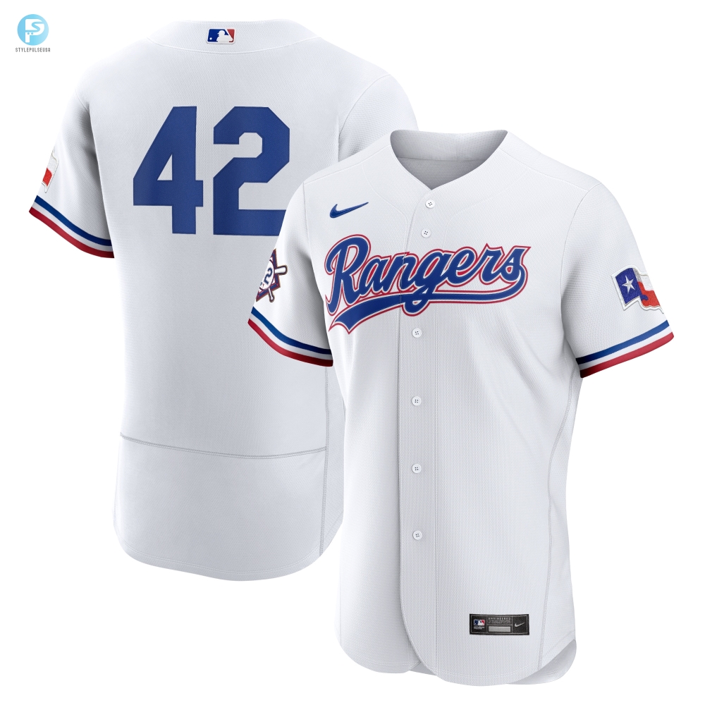 Score Big In Style Jackie Robinson Rangers Jersey  White Mlb