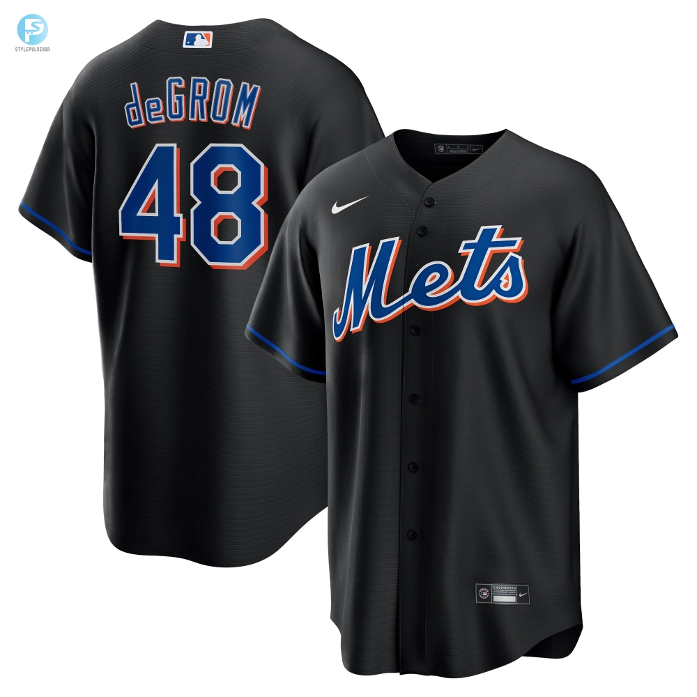 Snag Degroms Black Magic Mets Jersey  Game Day Swag