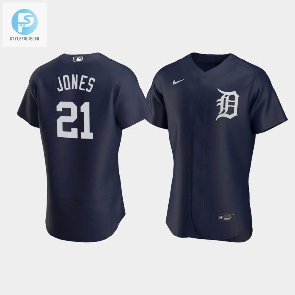 Get Jonesd Rock The Tigers Navy Jersey With Roar stylepulseusa 1