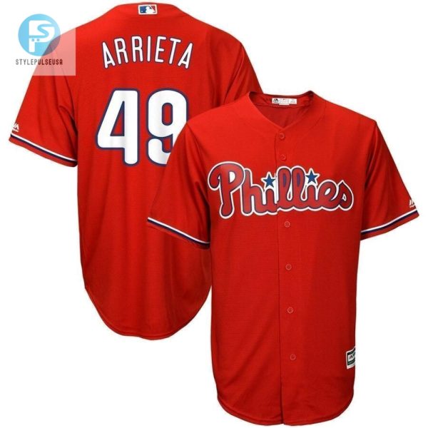 Redhot Arrieta Style Phillies Jersey Look Cool Play Cool stylepulseusa 1