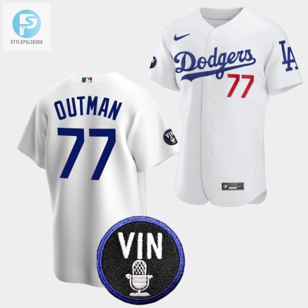 Snag The Outman Scully Dodgers Jersey White Witty stylepulseusa 1