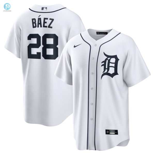 Get Baez With Javier Detroit Tigers Jersey White Mlb stylepulseusa 1