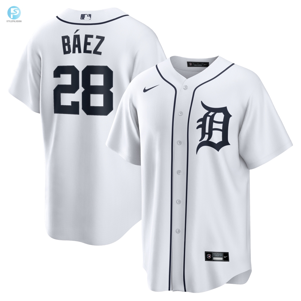 Get Baez With Javier Detroit Tigers Jersey  White Mlb