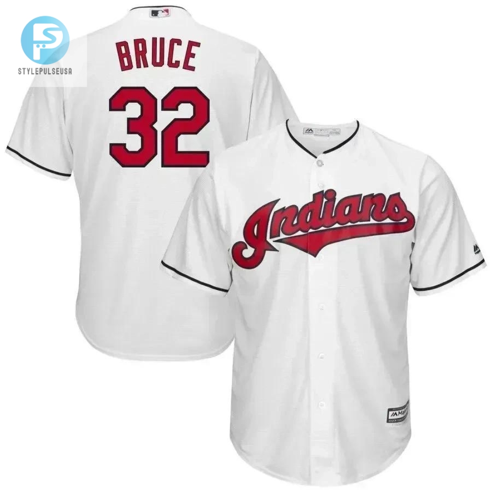 Get A Laugh With Jay Bruce Indians Jersey  White  Cool