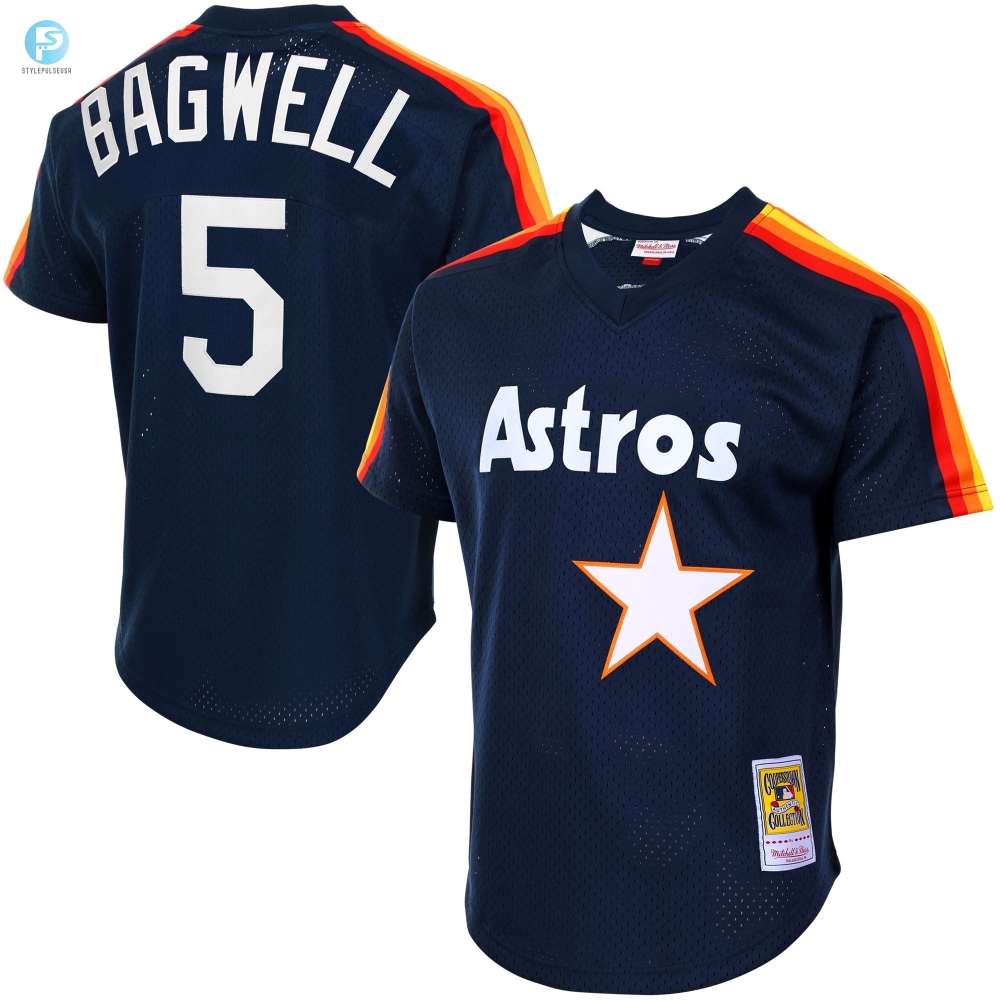 Hit A Homer Bagwell Astros Retro Jersey  Navy Mlb Icon