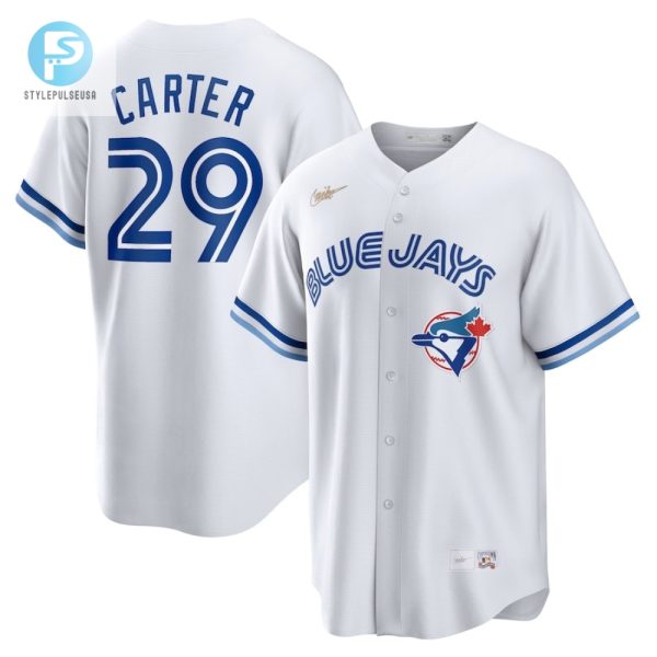 Slide Into History Joe Carter Jays Jersey Pure White Retro stylepulseusa 1 1