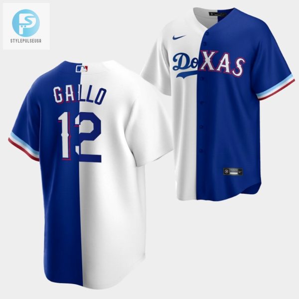 Get Gallo Hilarious Split Jersey Dodgers X Rangers stylepulseusa 1