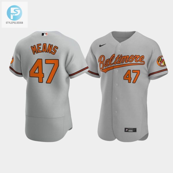 Get Mean In Gray John Means 47 Orioles Road Jersey stylepulseusa 1