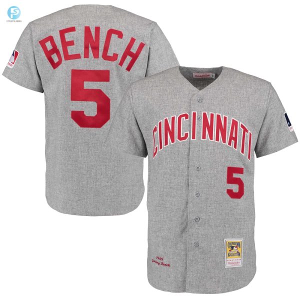 Get Benched Rare 1969 Reds Throwback Jersey Gray Mlb stylepulseusa 1