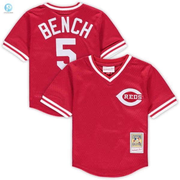 Little Legends Tiny Johnny Bench Reds Jersey Red Adorable stylepulseusa 1