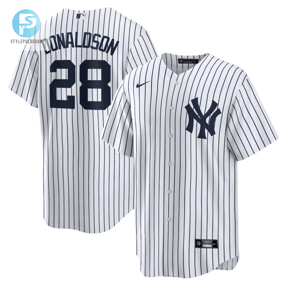 Snag A White Donaldson 28 Yankees Jersey  Hitters Style