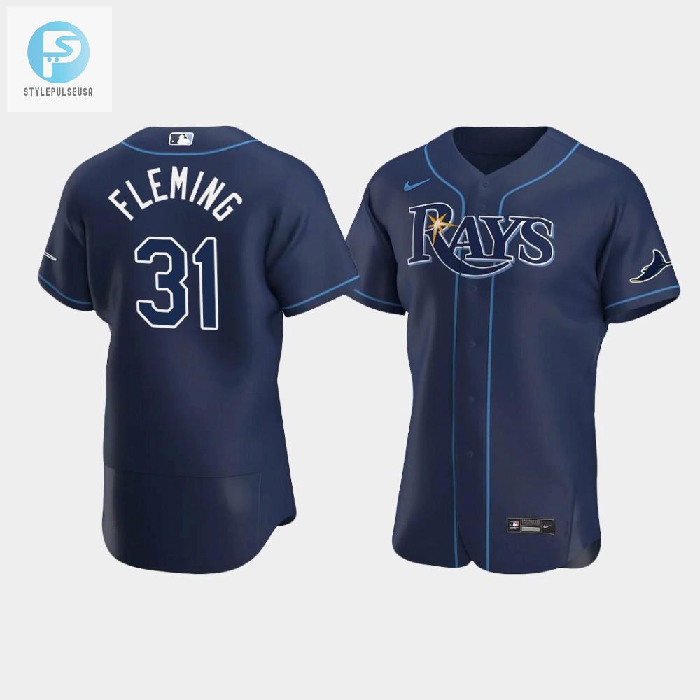 Get Laughs  Cheers Josh Fleming Rays Jersey  Navy Edition