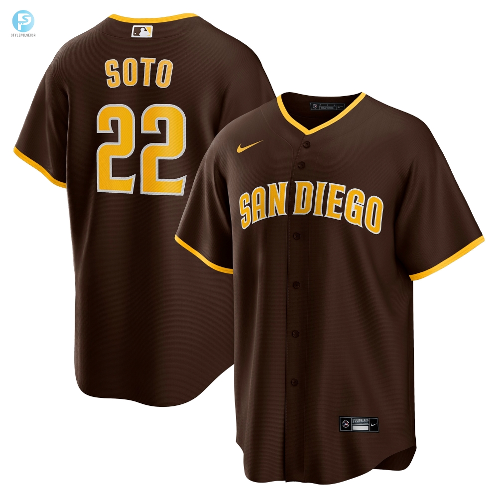 Juan Soto San Diego Padres Road Replica Player Jersey Brown Mlb 