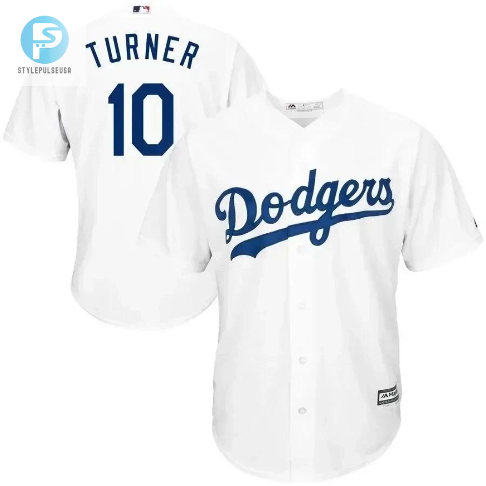 Justin Turner Los Angeles Dodgers Official Cool Base Player Jersey  White 