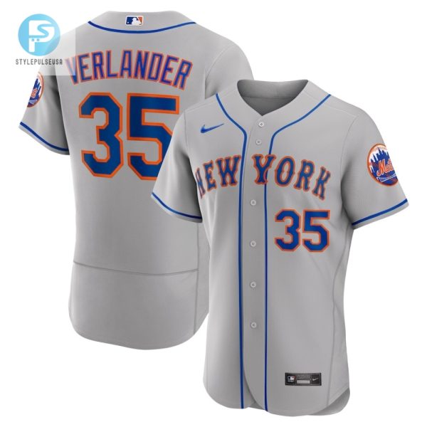 Justin Verlander 35 New York Mets Road Player Elite Jersey Gray stylepulseusa 1 1