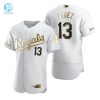 Kansas City Royals 13 Salvador Perez Mlb Golden Brandedition White Jersey Gift For Royals Fans stylepulseusa 1