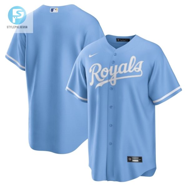 Kansas City Royals Alternate Team Logo Men Jersey Light Blue stylepulseusa 1