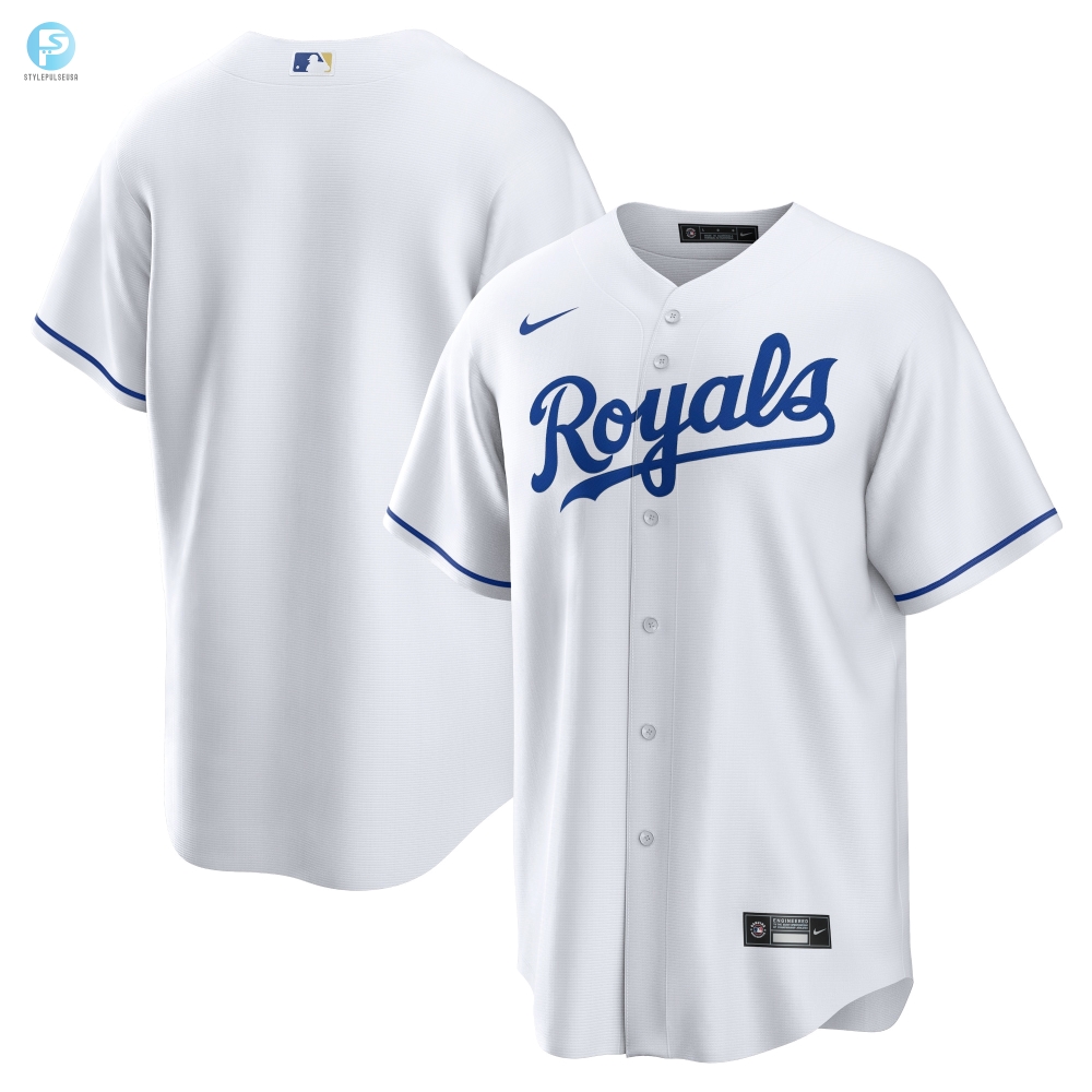 Kansas City Royals Home Replica Team Jersey  White Mlb 