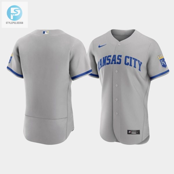 Kansas City Royals Mens 202223 Road Jersey Gray Jersey stylepulseusa 1