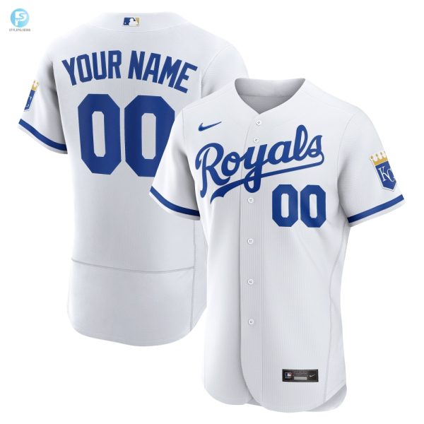 Kansas City Royals Official Authentic Custom Jersey White Custom Jerseys Mlb stylepulseusa 1