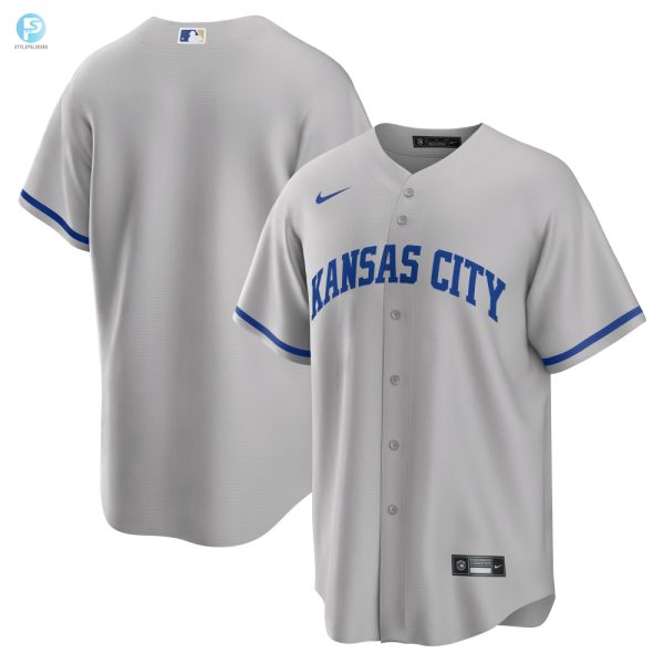 Kansas City Royals Road Replica Team Jersey Gray Mlb Ver 1 stylepulseusa 1 1