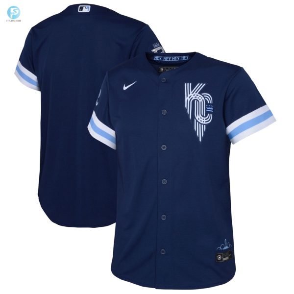 Kansas City Royals Toddler 2022 City Connect Replica Jersey Navy Mlb stylepulseusa 1 1