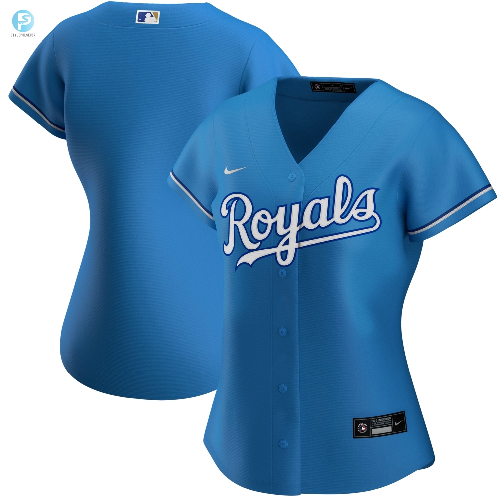 Kansas City Royals Womens Alternate Replica Team Jersey Light Blue Mlb 