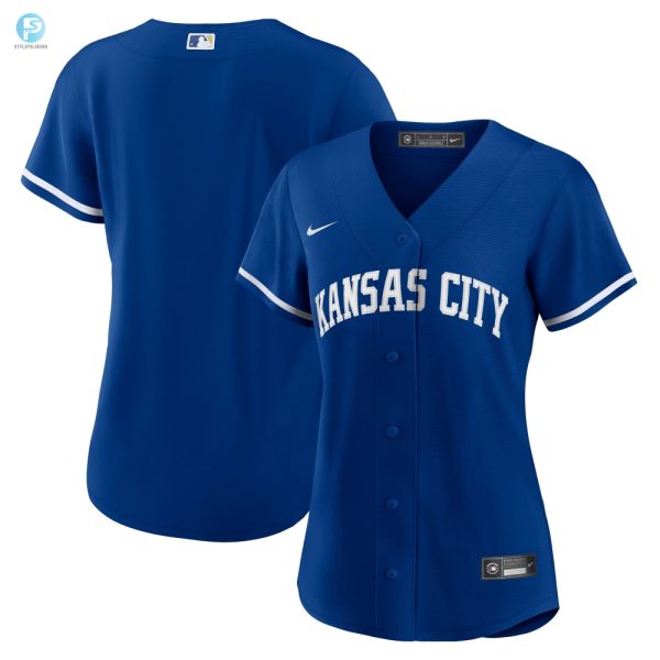 Kansas City Royals Womens Alternate Replica Team Logo Jersey Royal Mlb stylepulseusa 1 1