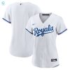 Kansas City Royals Womens Home Replica Team Logo Jersey White Mlb stylepulseusa 1