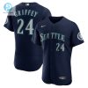 Ken Griffey Jr. 24 Seattle Mariners Alternate Player Elite Jersey Navy stylepulseusa 1