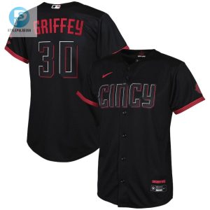 Ken Griffey Jr. 30 Cincinnati Reds Youth 2023 City Connect Jersey Black stylepulseusa 1 1