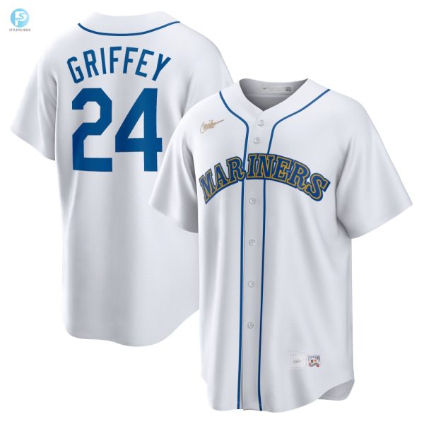 Ken Griffey Jr. Seattle Mariners Home Cooperstown Collection Player Jersey White Mlb stylepulseusa 1 1