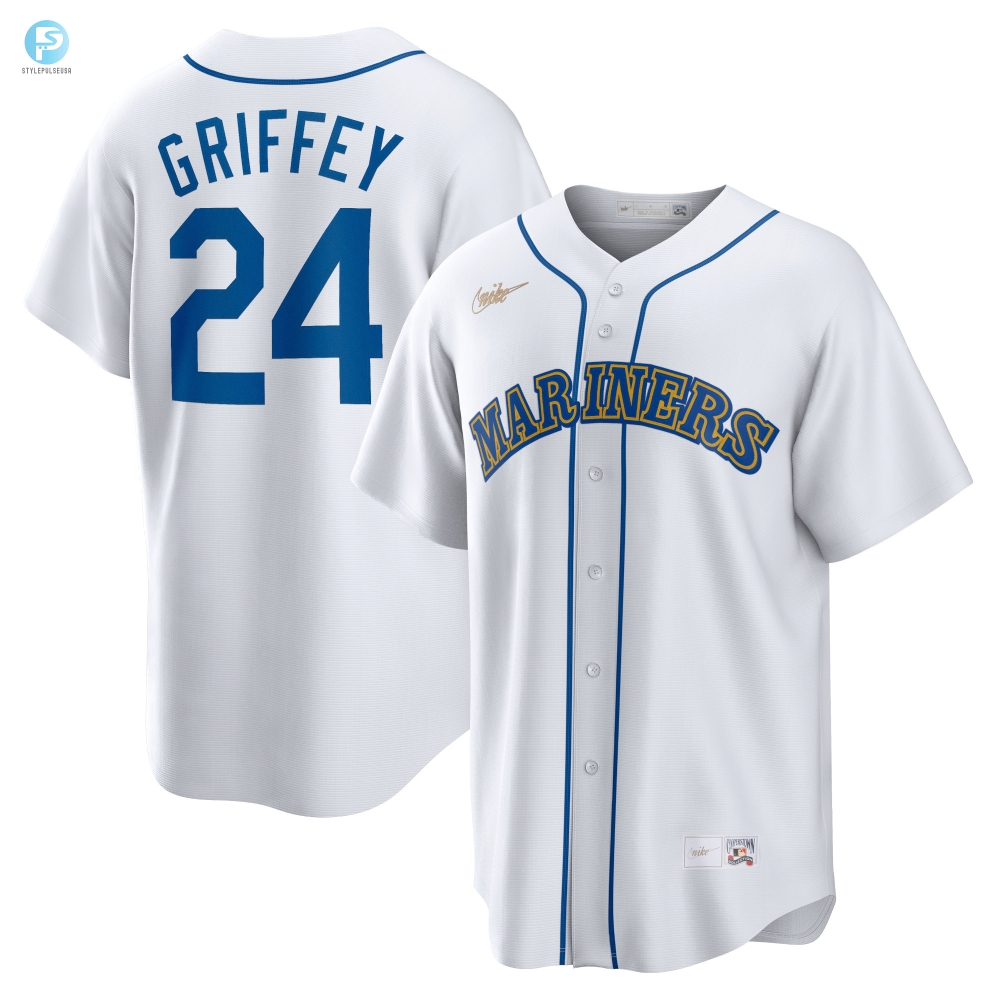 Ken Griffey Jr. Seattle Mariners Home Cooperstown Collection Player Jersey  White Mlb 