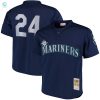 Ken Griffey Jr. Seattle Mariners Mitchell Ness Cooperstown Collection Mesh Batting Practice Jersey Navy Mlb stylepulseusa 1