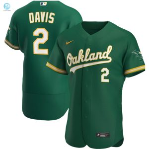 Khris Davis Oakland Athletics Alternate Authentic Player Jersey Kelly Green Mlb stylepulseusa 1 1