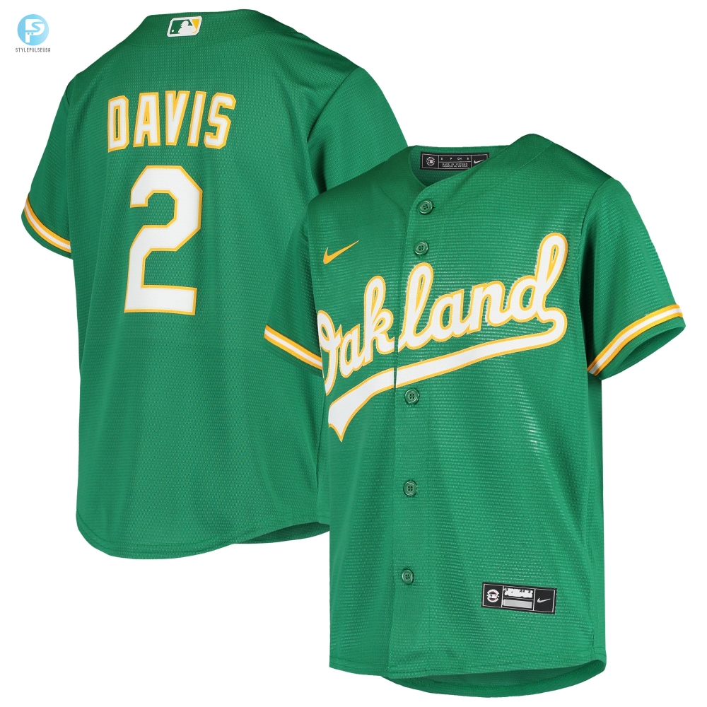 Khris Davis Oakland Athletics Alternate Replica Jersey  Green Mlb 