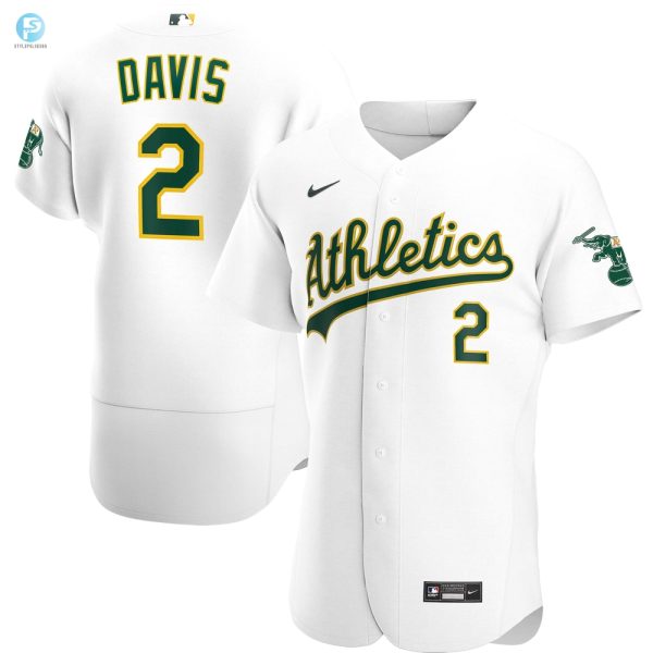 Khris Davis Oakland Athletics Home Authentic Player Jersey White Mlb stylepulseusa 1