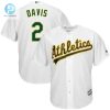 Khris Davis Oakland Athletics Home Official Cool Base Player Jersey White stylepulseusa 1