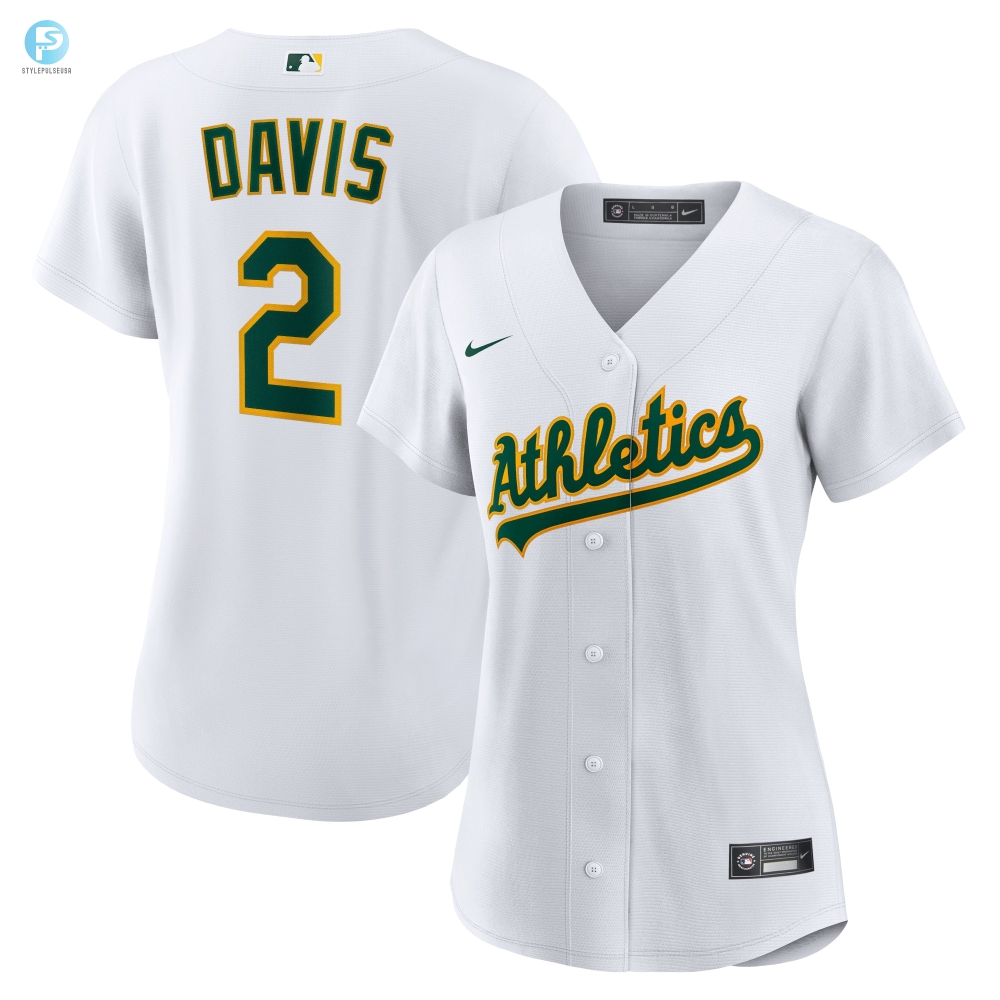 Khris Davis Oakland Athletics Womens Home Replica Player Jersey White Mlb Ver 1 