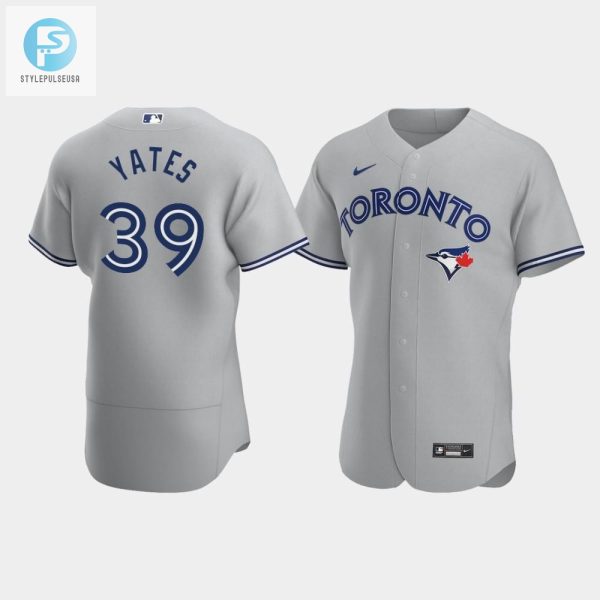 Kirby Yates 39 Toronto Blue Jays Gray Road Jersey stylepulseusa 1