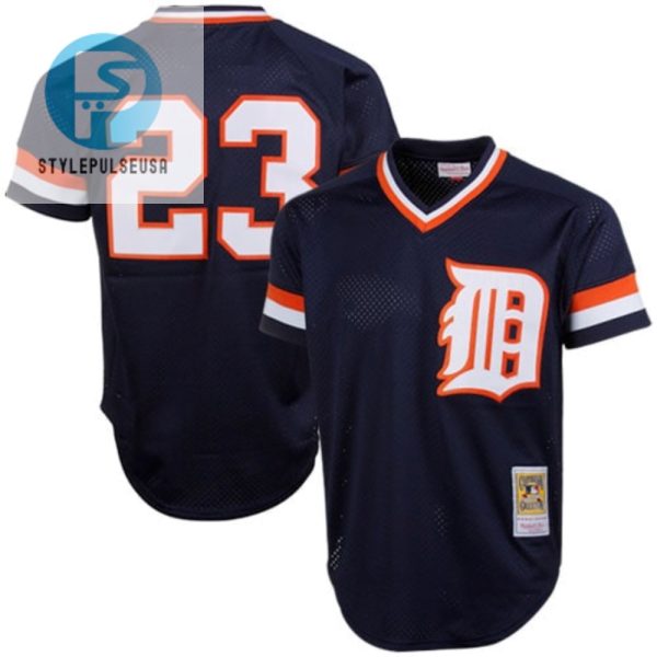 Kirk Gibson Detroit Tigers Mitchell Ness 1984 Authentic Cooperstown Collection Mesh Batting Practice Jersey Navy Mlb stylepulseusa 1 1