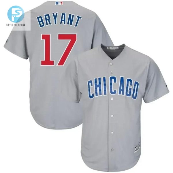 Kris Bryant Chicago Cubs Cool Base Player Jersey Gray stylepulseusa 1