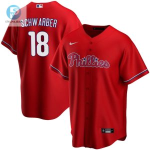 Kyle Schwarber 18 Philadelphia Phillies Alternate Player Jersey Red Jersey stylepulseusa 1 1